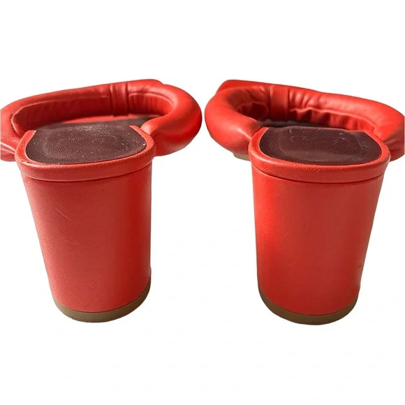 STAUD Rio 60 Puffy Leather Thong Heels - Picture 2 of 4